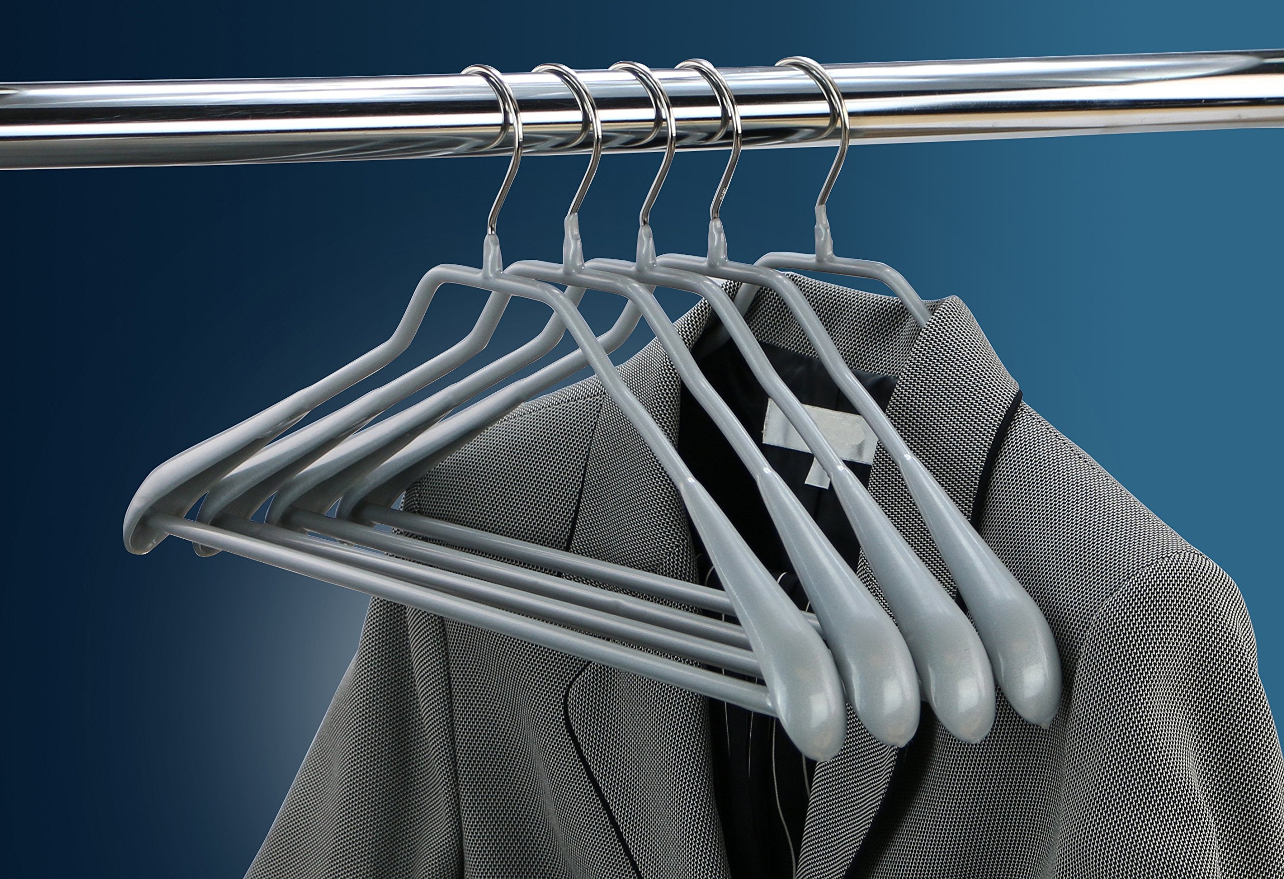 Mawa By Reston Lloyd Bodyform Series Non-Slip Space-Saving Clothes Hanger With Bar For Pants, 16 1/2'', Style 42/Ls, Set Of 5, S
